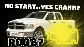 How to fix 18 RAM 3.0L with a rough running and stalling engine P0087 #diesel  #ecodiesel