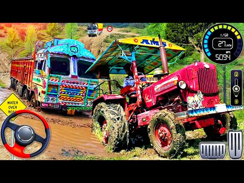 Real Cargo Tractor Pulling Simulator - Offroad Chained Truck Towing Rescue - Android GamePlay #4