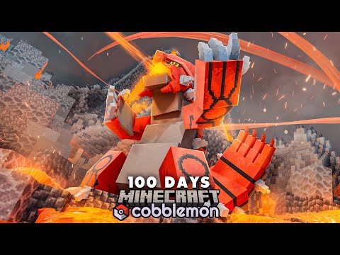 I Spent 100 Days on a Volcanic Island in Pokémon Minecraft VS. my Rival! (Duos Cobblemon)