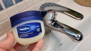 Put Vaseline  in the sink!  You will never want to use it the old way again❗
