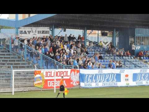 Doping kibiców Igloopolu Dębica podczas meczu z Startem Wolą Mielecką