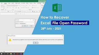 How to recover a Excel file open password | How to unprotect Excel | SOLVED