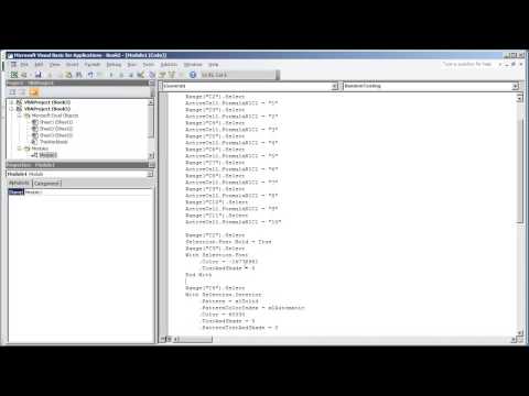 VBA Programming for Excel 2010 -- V1.05 - Reverse Engineer Macro Code Built by Recorder -- Free Beginners Tutorial
