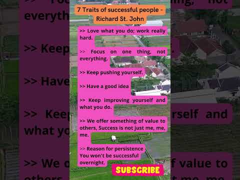 8 Traits of successful people - Richard St. John #shorts