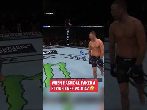 When Masvidal faked a flying knee vs. Diaz 😅