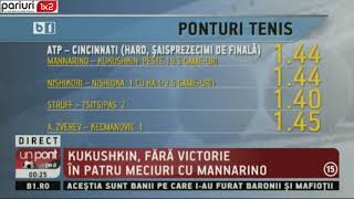 PONTURI TENIS: 8 ponturi de la Cincinnati, cote între 1.40 și 1.70!