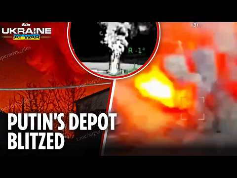 Ukraine's drones set Russian fuel depot on fire in huge overnight strike