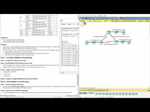 [CCNA v6] Packet Tracer 6.4.3.4 Configuring Basic EIGRP with IPv6 Routing