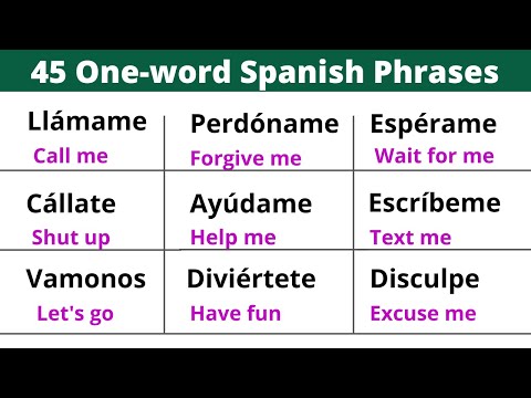 Learn 45 Spanish Sentences in Just One Word!