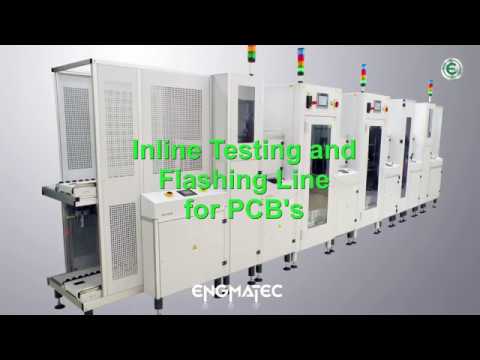 Inline Testing and Flashing Line for PCBs: ENGMATEC
