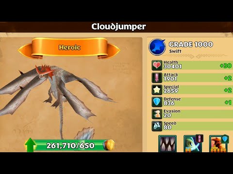 Cloudjumper Grade 1000 & battling in Brawl - Dragons:Rise of Berk