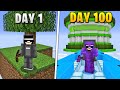 I Survived 100 Days In Minecraft SKY BLOCK