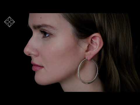 4.00ct Lab Diamond Hoop Earrings H/Si Quality in 9K Gold - NDH5266