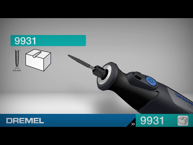 Video teaser for Dremel - Structured Tooth Tungsten Carbide Cutter Spear Shaped 6,4mm (9931)