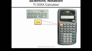 Scientific Notation and the TI-30XA Calculator
