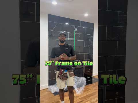 We installed a Media Box for this Frame TV.. Above a Tile Fireplace 😳