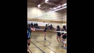 preview picture of video 'CHSS Jr Girls Volleyball B NW Zone Final point Nov 15 2014 Hazelton.'