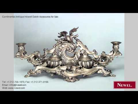 Continental Antique Inkwell Dutch Accessories for Sale