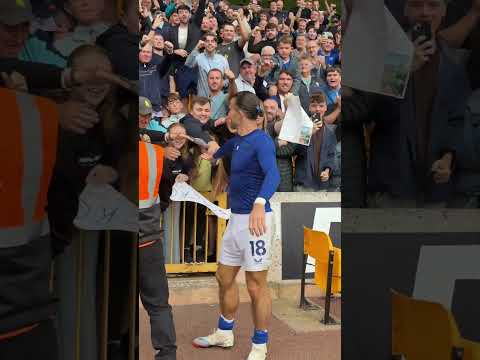 The travelling Everton fans didn't want to let Jack Grealish go after another masterclass! 🤩🔵