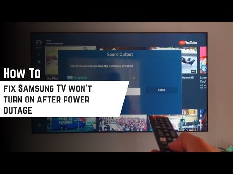 How to fix Samsung TV won't turn on after power outage (Troubleshooting Tips)