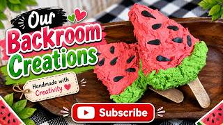 DIY Watermelon Popsicle Bowl Fillers | Easy Summer Craft Tutorial