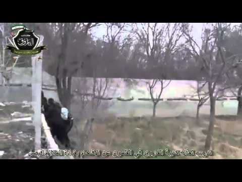 تدريب على اقتحام من قبل كتيبة الفاروق في القلمون