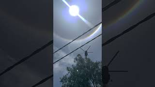 Sun 🌞 HALO is an atmospheric optical phenomenon that appears as a ring of light surrounding the sun