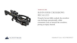 Ravin R500 Crossbows Recalled