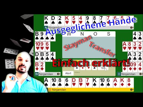 Stayman und Transfer: Ausgeglichene Hände Reizen - Bridge Tutorial #9