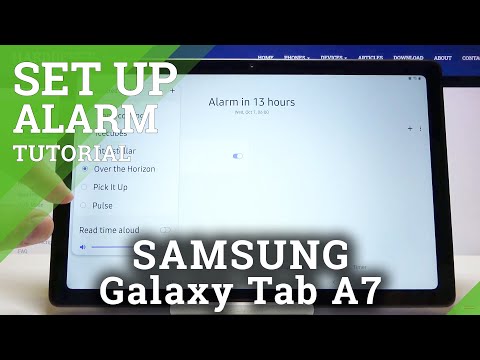 Set Up Alarm Clock - Alarm Settings in SAMSUNG Galaxy TAB A7