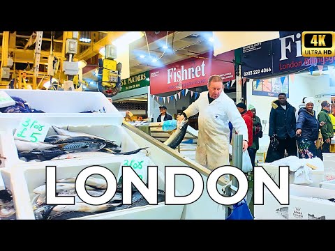 Billingsgate: Exploring the UK’s Largest Fish Market! | London Walking Tour 4K