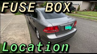 FUSE BOX LOCATION ON A 2003 - 2014 SAAB 9-3