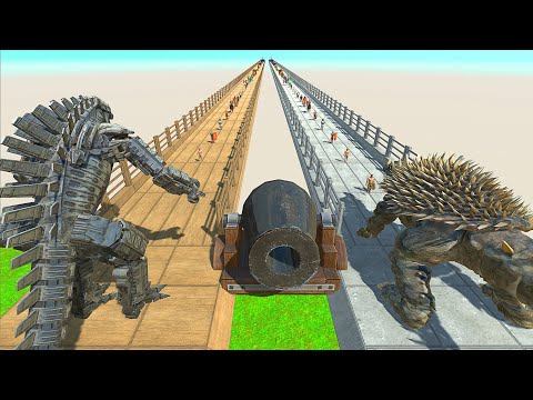 Who is Faster and Stronger Than MechaGodzilla 2021 or Anguirus - Animal Revolt Battle Simulator