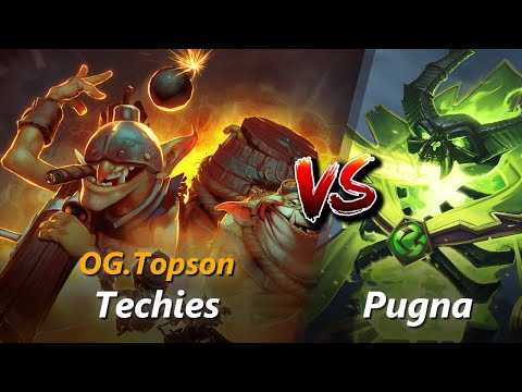 Topson mid Techies vs Pugna | First 10 minutes