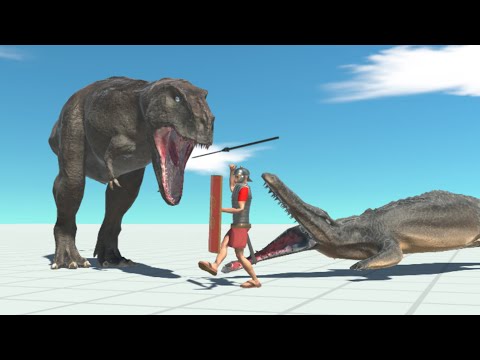 DARK T-REX & MACHIMOSAURUS vs EVERY UNIT - Animal Revolt Battle Simulator
