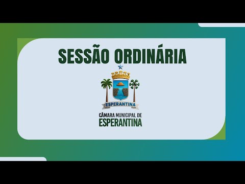 Sessão Ordinária  I Câmara Municipal de Esperantina Piauí 05.12.2025