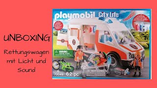 Playmobil Film deutsch - Rettungswagen mit Licht und Sound - Unboxing