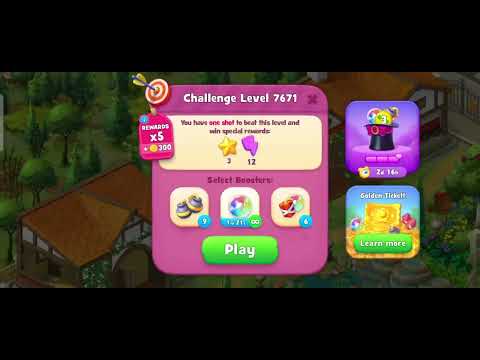 Gardenscapes challenge level 7671......