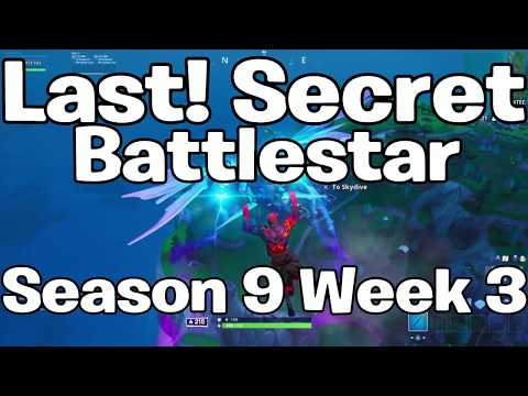 Fortnite SEASON 9 WEEK 3 SECRET BATTLE STAR LOCATION GUIDE - Find Loading Screen Hidden BattleStar