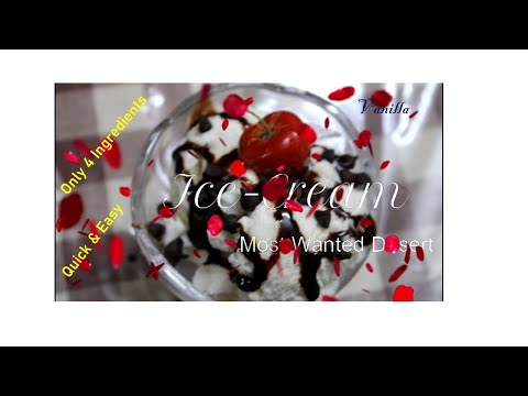 How to make Ice-cream at home |Vanilla Ice-cream| Dessert | Quick & Easy| By Sarkar"s Kitchen