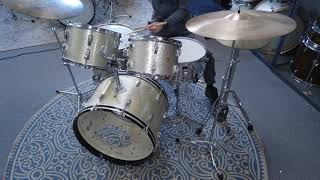 Video thumbnail for 1967 Ludwig Silver Sparkle Hollywood Drum Kit by Hawthorne Drum Shop
