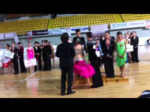 Andreas Foklas and Ioanna Ahileus , Youth Open Standard 1st place, Awarding.