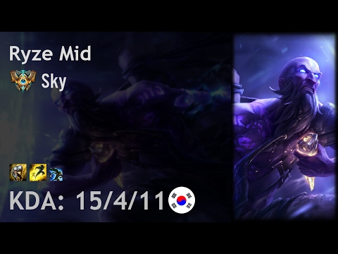 Ryze Mid vs Syndra - Sky - KR Challenger Patch 7.3