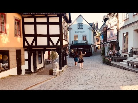 Sweden Walks: Visby. Swedish medieval summer dream town. Adelsgatan-Donnersplats. Streetlife & sound