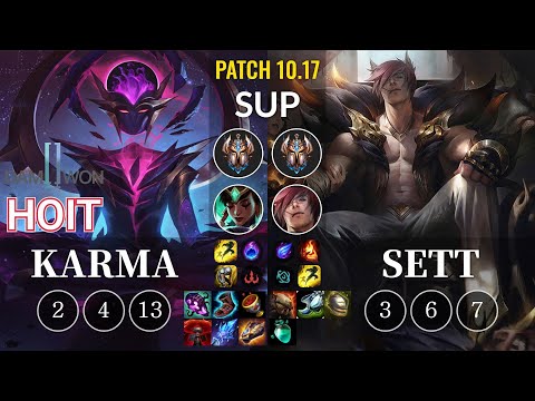 DWG Hoit Karma vs Sett Sup - KR Patch 10.17