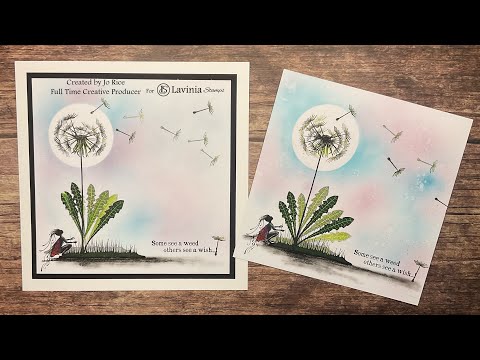 Let’s make a dandelion by Jo Rice #laviniastamps #cardmakingvideo