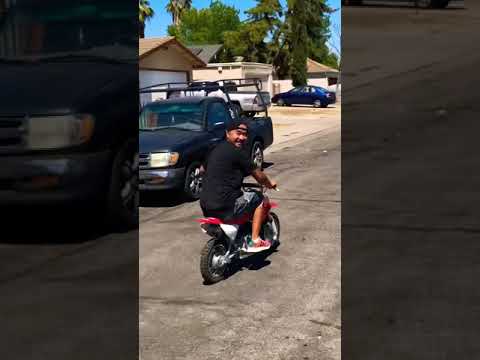 Fastest 50cc dirt bike pops whillie