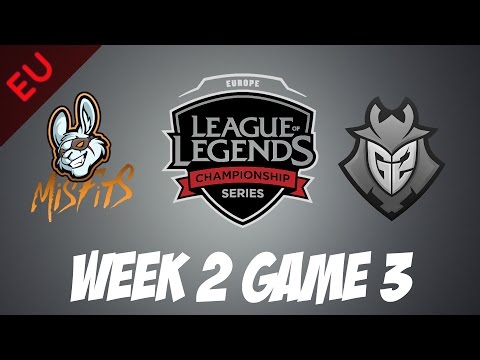 Misfits vs G2 | Game 3 | HIGHLIGHTS | EU LCS W2D3 2017 Spring split