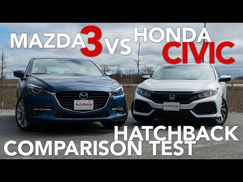 2017 Mazda3 Hatchback vs 2017 Honda Civic Hatchback