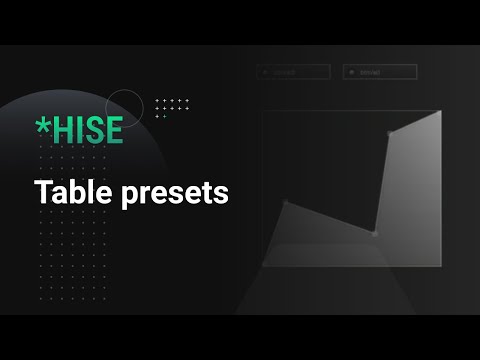 Creating velocity table presets in HISE | How to save and restore table shapes